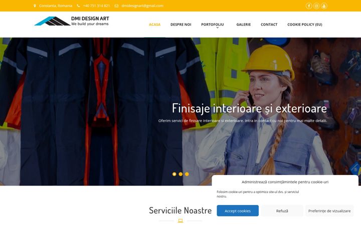 Screenshot of dmidesignart.com