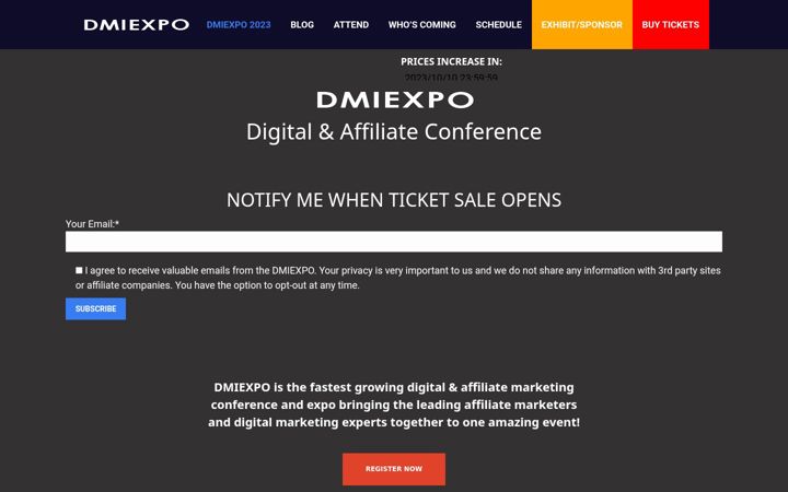 Screenshot of dmiexpo.com