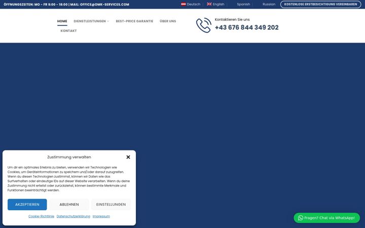 Screenshot of dmk-services.com