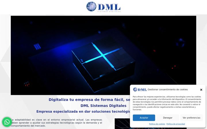 Screenshot of dmlsistemas.com