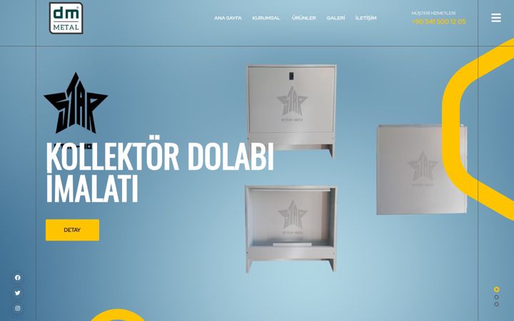 Екранна снимка на dmmetal.com.tr