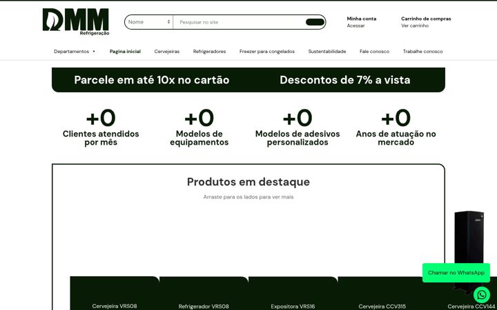 Screenshot of dmmrefrigeracao.com.br