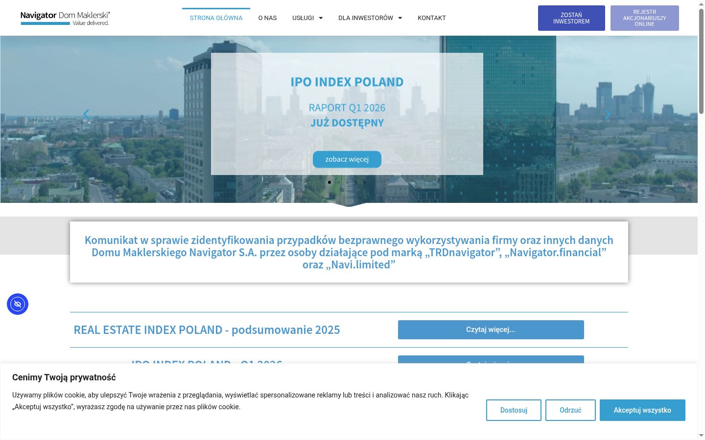 Screenshot des Einwilligungsbanners vor jeglicher Interaktion