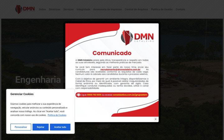 Screenshot of dmnestaleiro.com.br