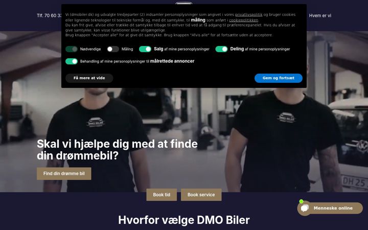 Screenshot of dmobiler.dk