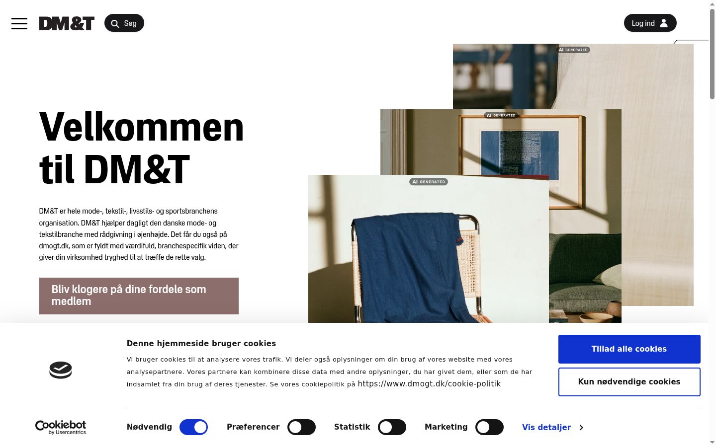 Screenshot του banner συγκατάθεσης που εμφανίστηκε πριν από οποιαδήποτε αλληλεπίδραση