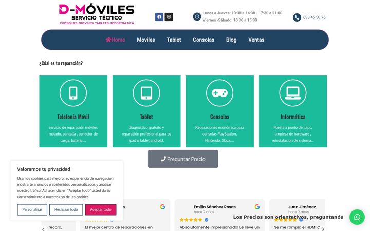 Snímek obrazovky dmoviles.es