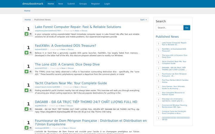 Screenshot του dmozbookmark.com