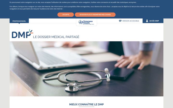 Screenshot of dmp.fr