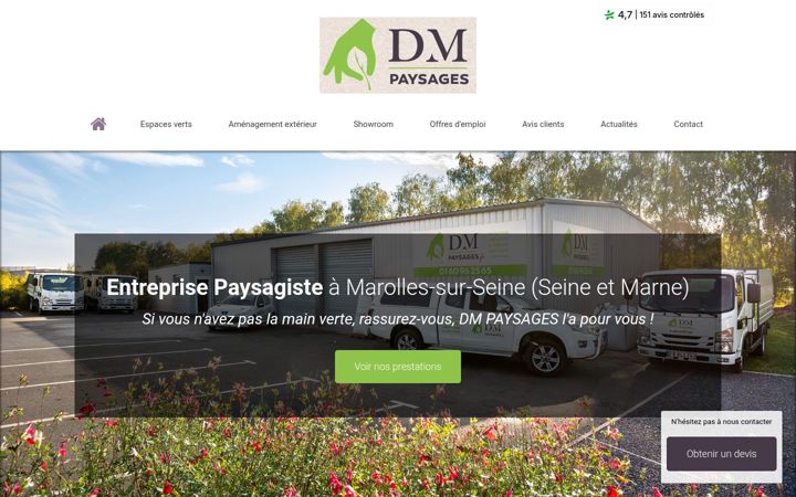 Screenshot of dmpaysages-avis.fr