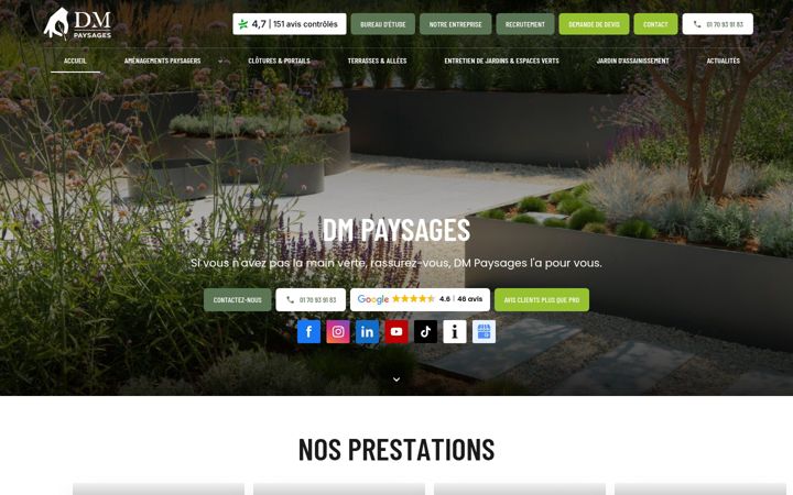 Screenshot of dmpaysages.fr