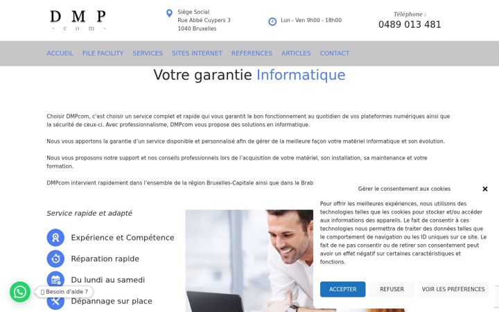 Screenshot of dmpcom.be