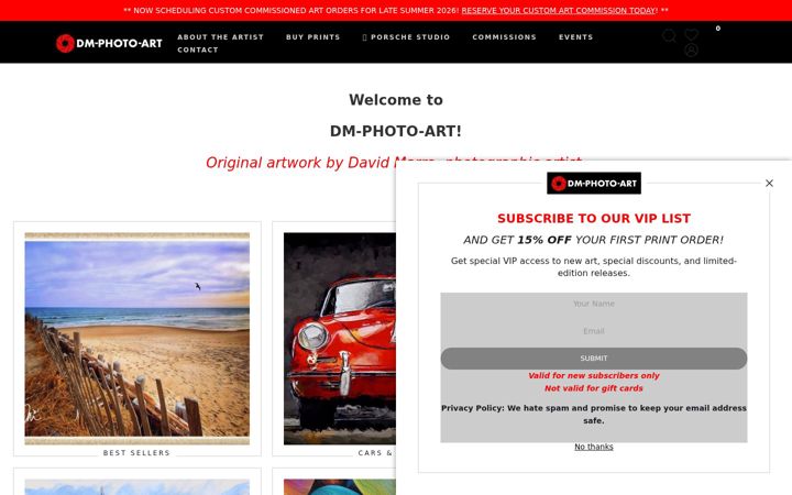 Screenshot of dmphotoart.com