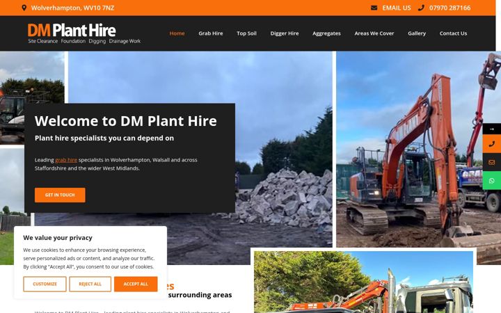 Screenshot ta' dmplanthire.co.uk
