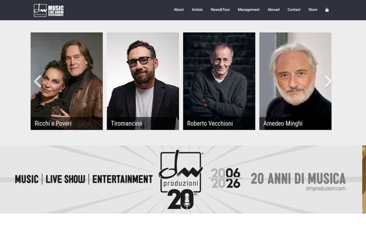 Screenshot of dmproduzioni.com