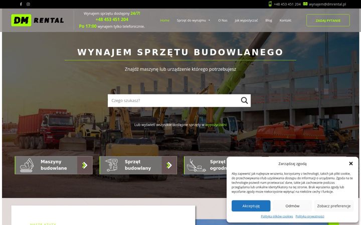 Screenshot of dmrental.pl