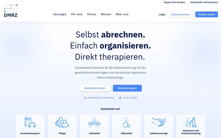 Screenshot of dmrz.de