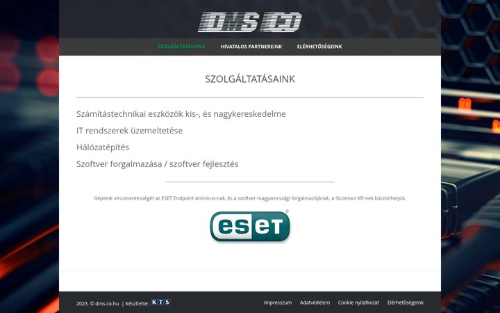 Screenshot of dms.co.hu