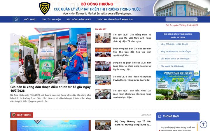 Screenshot of dms.gov.vn