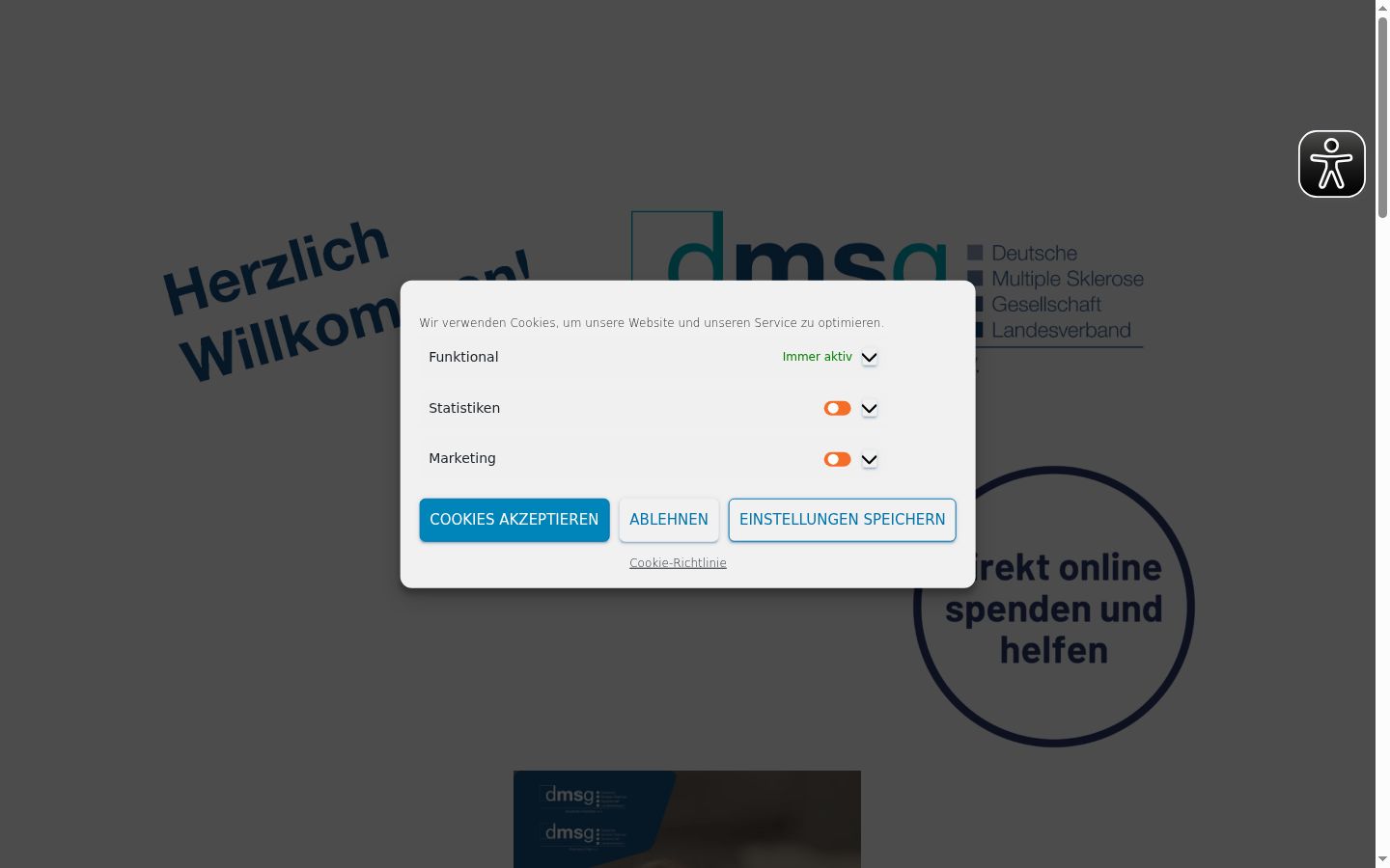 Zrzut ekranu banera zgody wyświetlanego przed jakąkolwiek interakcją