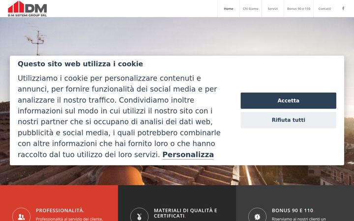 Screenshot of dmsistemi.eu