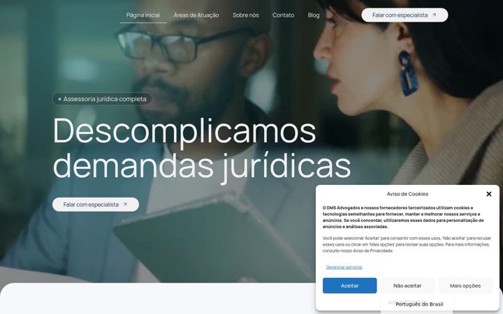 Screenshot stránky dmslaw.com.br