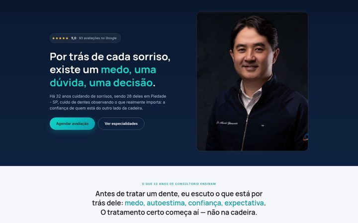 Screenshot stránky dmsmile.com.br