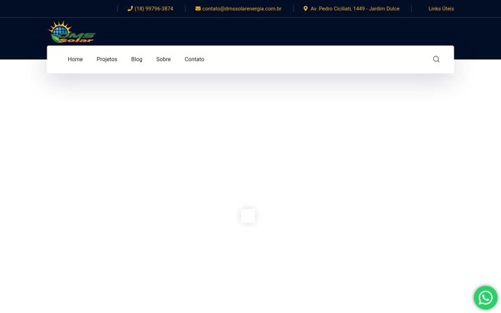 Screenshot stránky dmssolarenergia.com.br