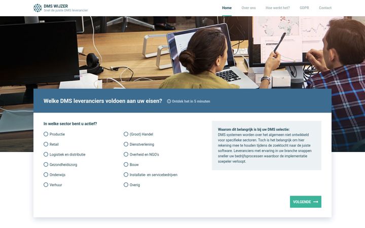 Screenshot of dmswijzer.nl