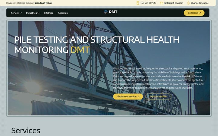 Screenshot stránky dmt-eng.com