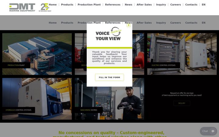 Screenshot of dmt-winches.com