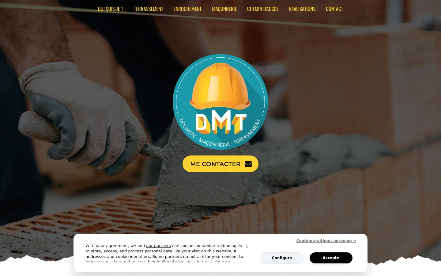 Screenshot del banner di consenso mostrato prima di qualsiasi interazione