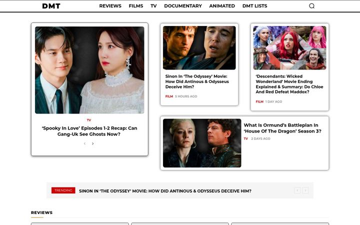 Kuvakaappaus sivustosta dmtalkies.com