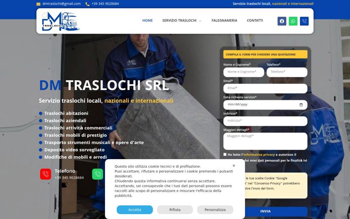 Posnetek zaslona dmtraslochi.it