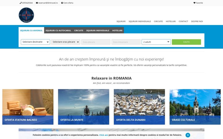 Screenshot of dmtravel.ro