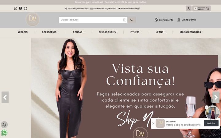Screenshot stránky dmtrend.com.br
