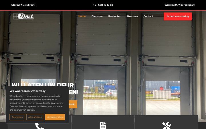 Screenshot of dmttechniek.nl