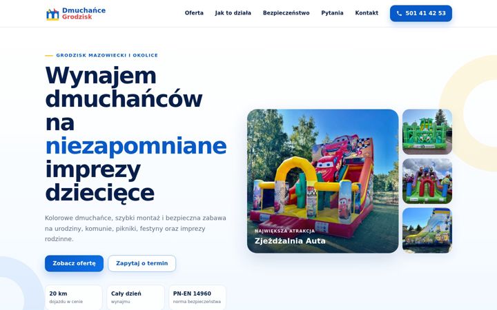 Captura de ecrã de dmuchancegrodzisk.pl