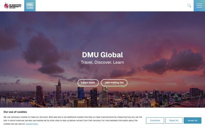 Screenshot of dmuglobal.com