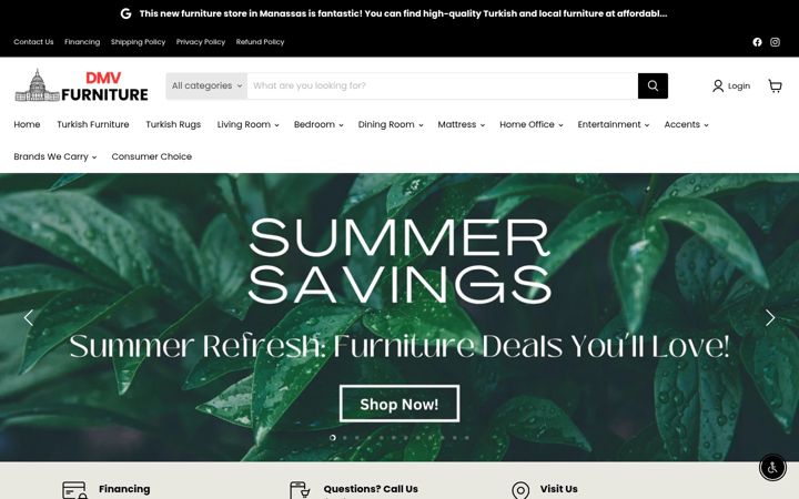 Screenshot of dmv-furniture.com
