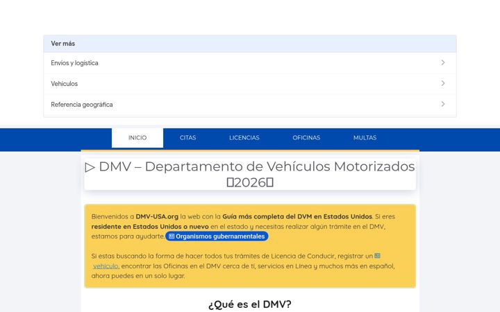 Screenshot of dmv-usa.org