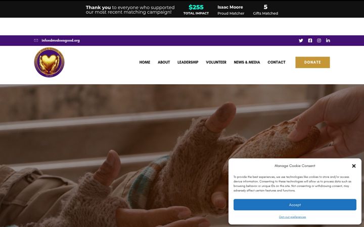 Screenshot of dmvdoesgood.org