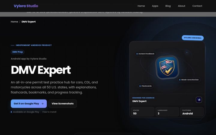Screenshot of dmvexpert.com