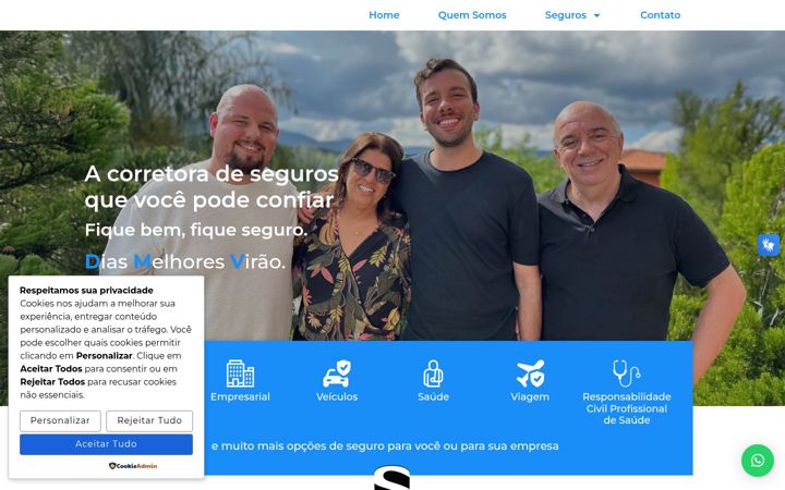 Screenshot of dmvseguros.com.br