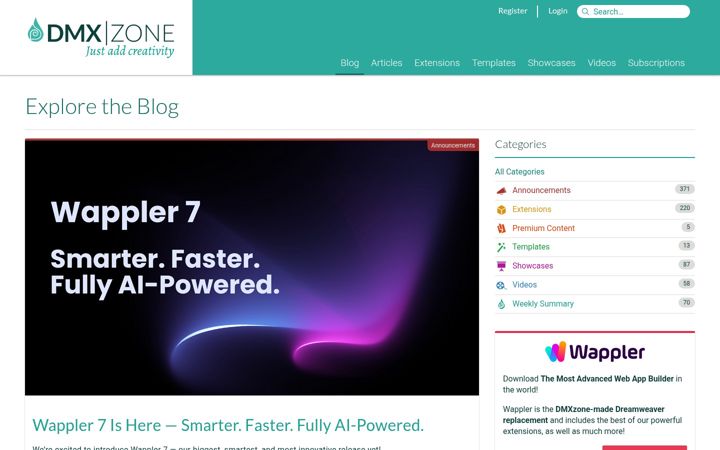 Screenshot of dmxzone.com