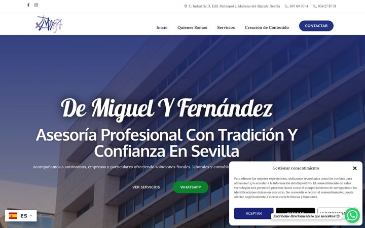 Screenshot of dmyfasesores.es