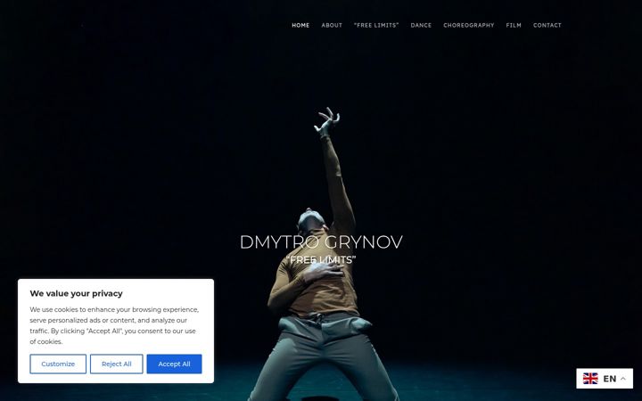 Screenshot of dmytrogrynov.com