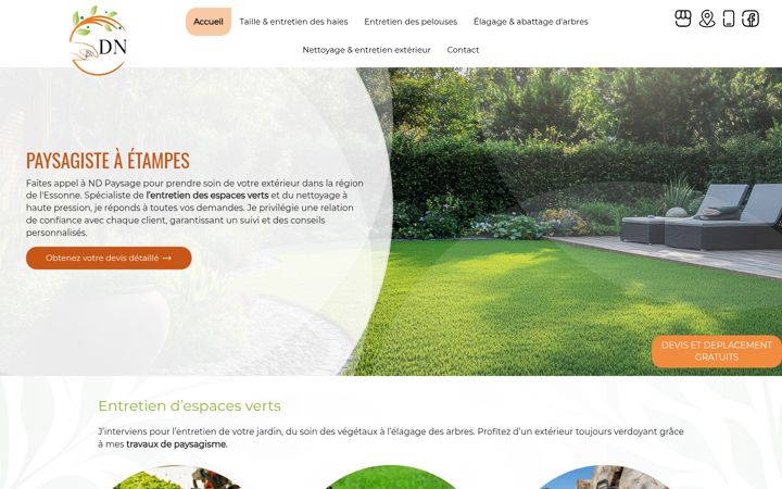 Screenshot of dn-paysage.fr
