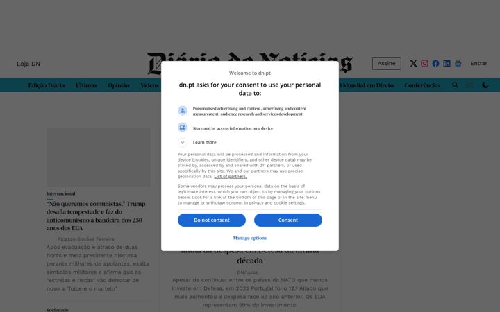 Screenshot van dn.pt