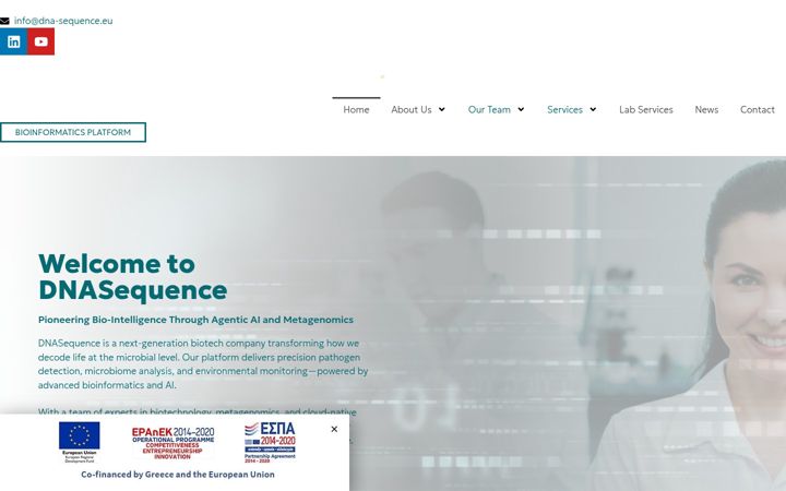 Screenshot of dna-sequence.eu